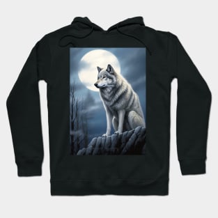 The Wolf  Worshipping The Full Moon Hoodie